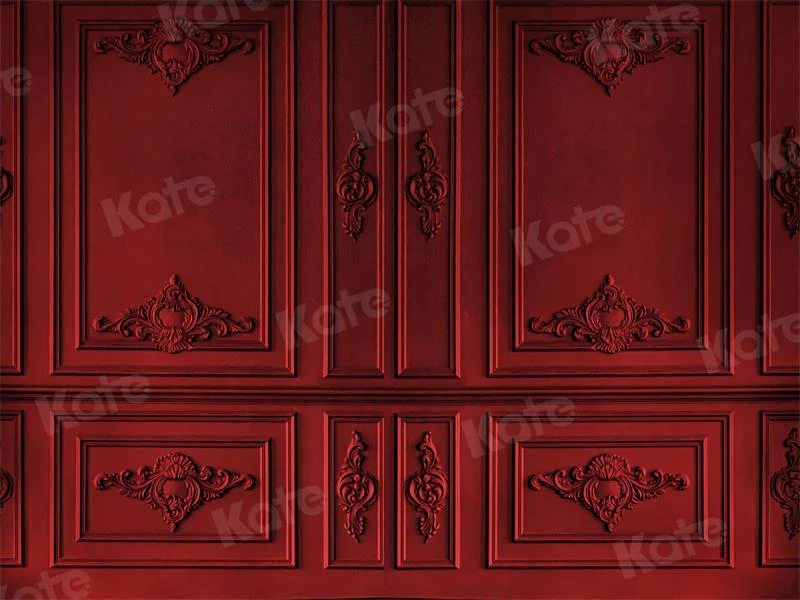Kate Retro Vintage Dark Red Wall Backdrop for Photography - Image 6