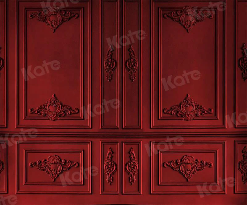 Kate Retro Vintage Dark Red Wall Backdrop for Photography - Image 7