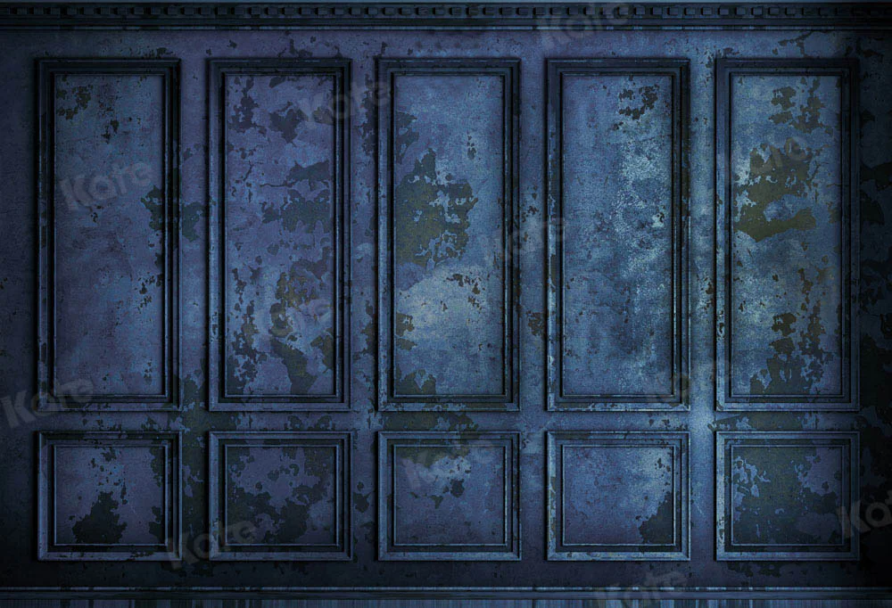 Kate Retro Wall Old Blue Backdrop Designed by Chain Photography - Image 2