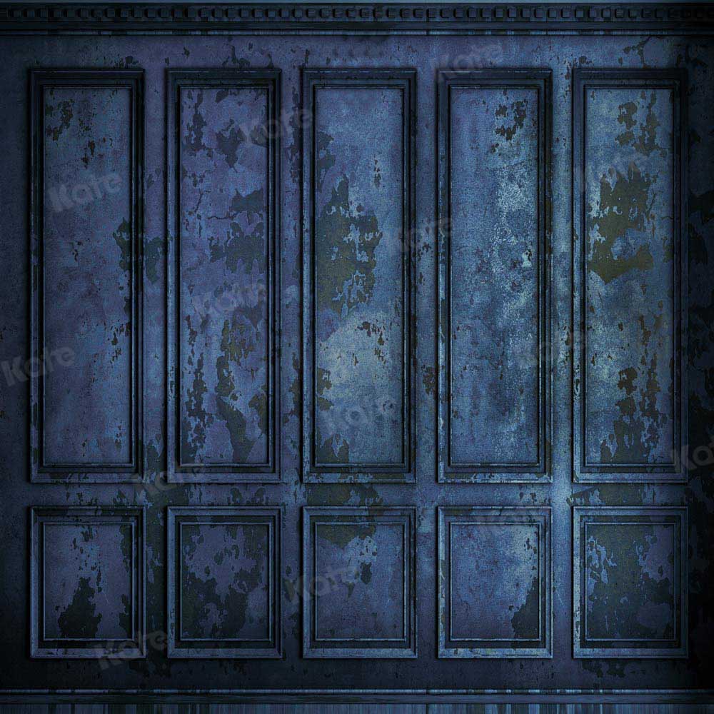 Kate Retro Wall Old Blue Backdrop Designed by Chain Photography - Image 3