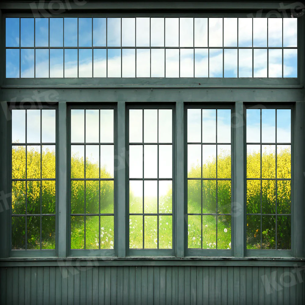 Kate Retro Window Summer Scenery Backdrop for Photography - Image 2