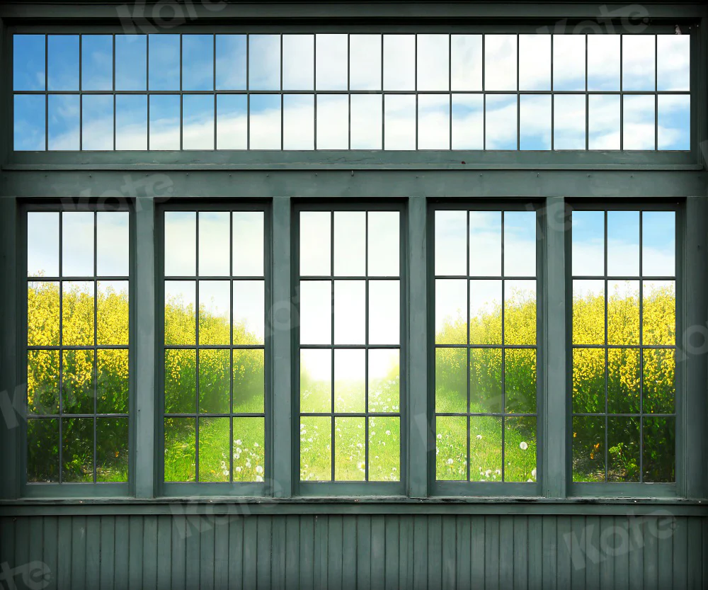 Kate Retro Window Summer Scenery Backdrop for Photography - Image 3