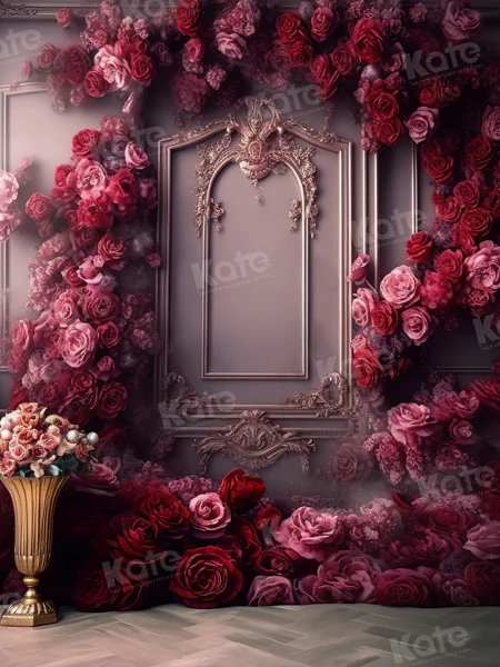 Kate Romantic Rose Flower Vintage Wall Backdrop for Photography - Image 2