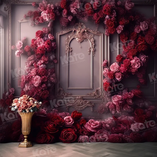 Kate Romantic Rose Flower Vintage Wall Backdrop for Photography - Image 4