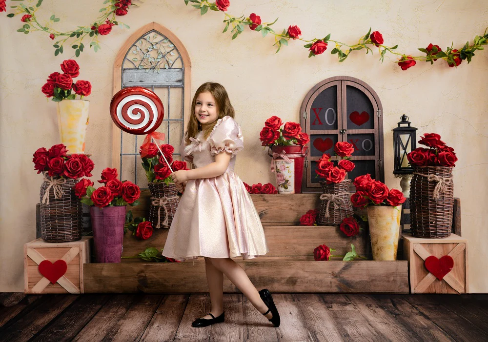 Kate Romantic Valentine's Day Rose Backdrop Designed by Emetselch - Image 3