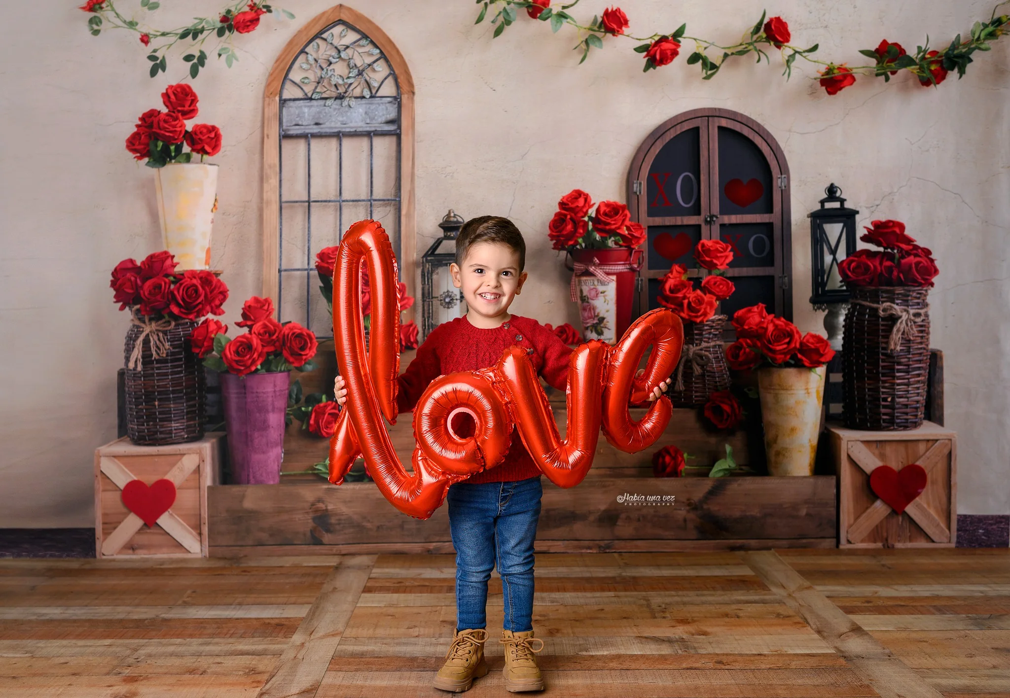 Kate Romantic Valentine's Day Rose Backdrop Designed by Emetselch - Image 4