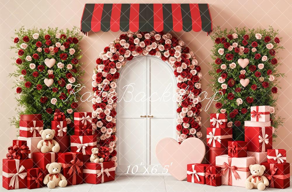 Kate Rose Arch Heart Gift Boxes Fleece Backdrop Designed by Patty Robert - Image 2