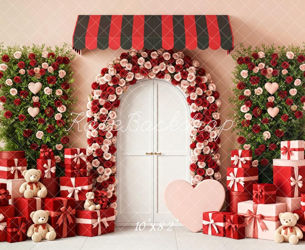 Kate Rose Arch Heart Gift Boxes Fleece Backdrop Designed by Patty Robert - Image 3