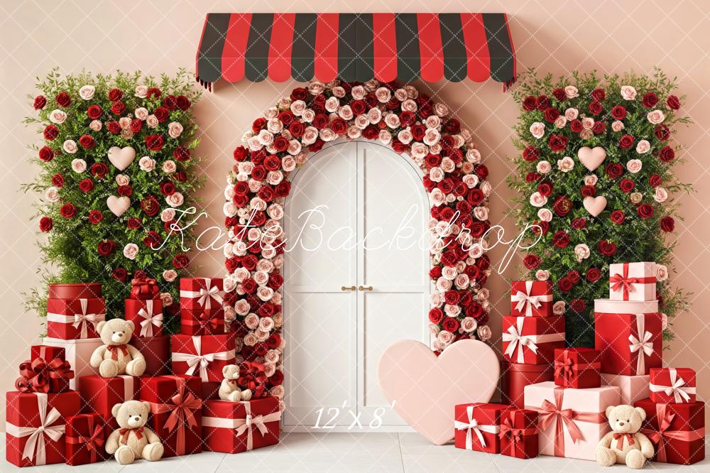 Kate Rose Arch Heart Gift Boxes Fleece Backdrop Designed by Patty Robert - Image 4