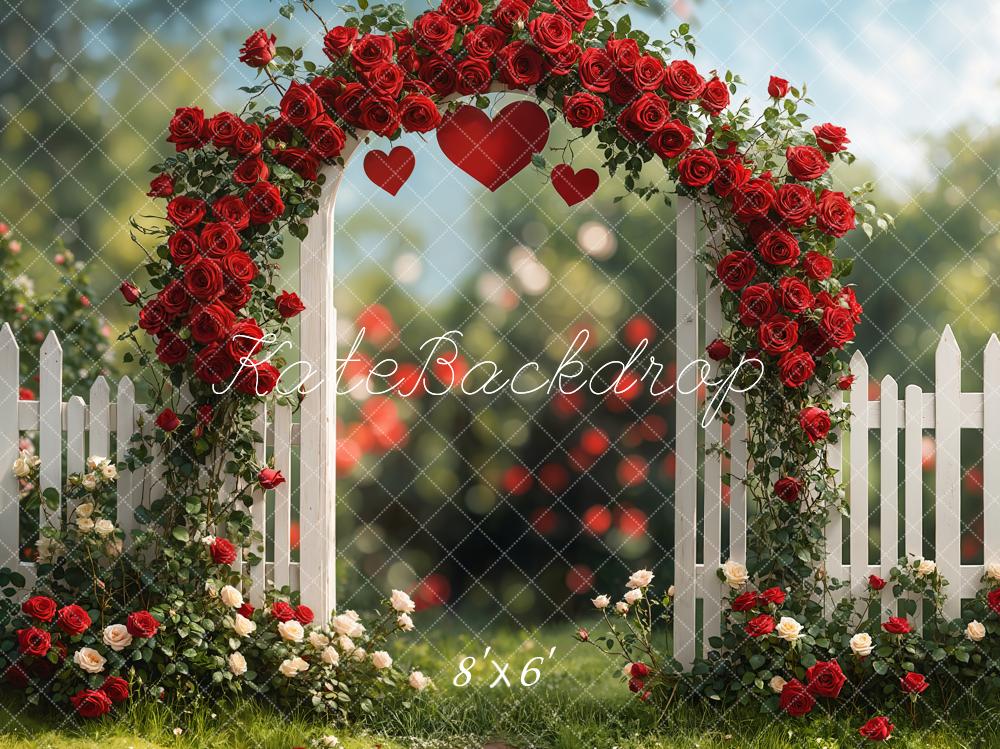 Kate Valentine Rose Arch Romantic Garden Backdrop Designed by Emetselch - Image 3