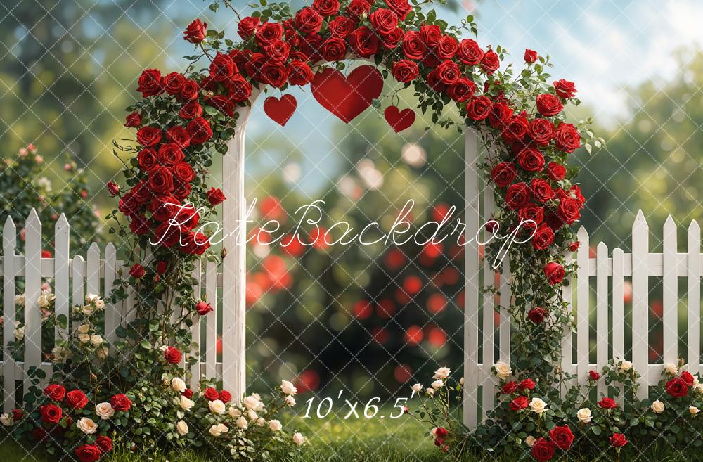 Kate Valentine Rose Arch Romantic Garden Backdrop Designed by Emetselch - Image 4