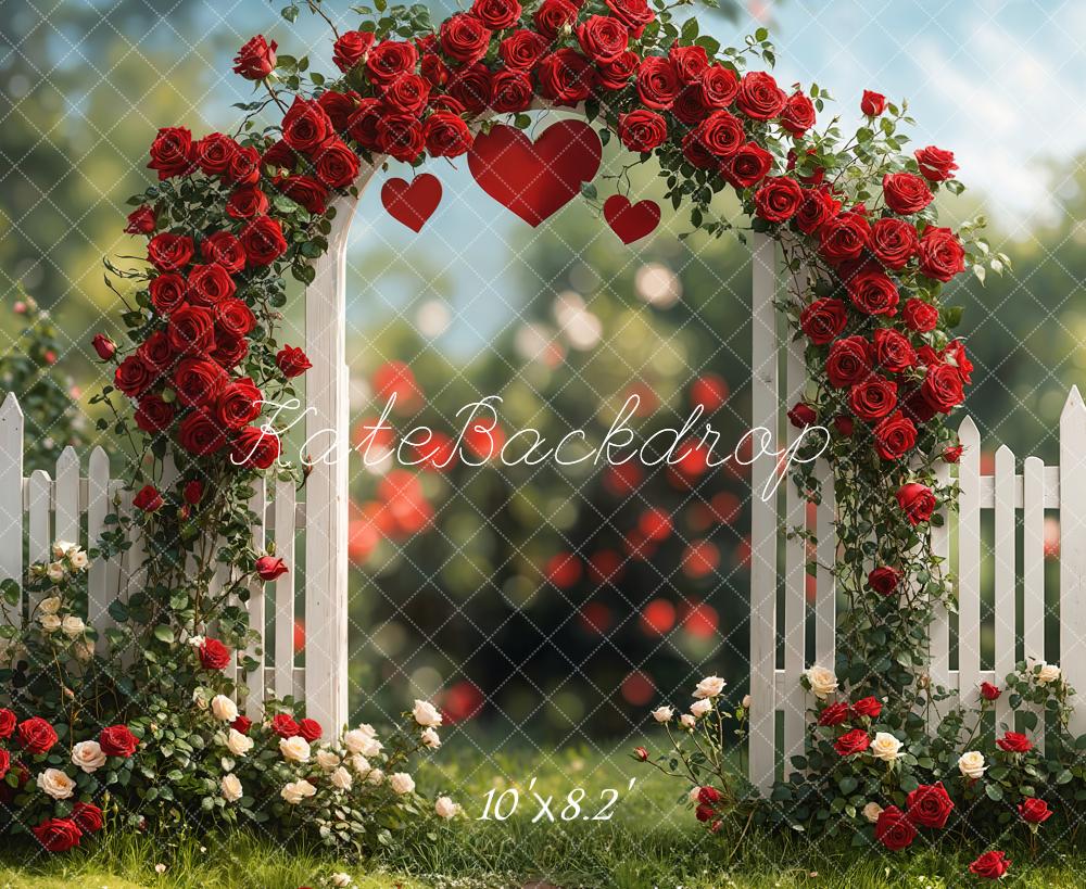 Kate Valentine Rose Arch Romantic Garden Backdrop Designed by Emetselch - Image 5