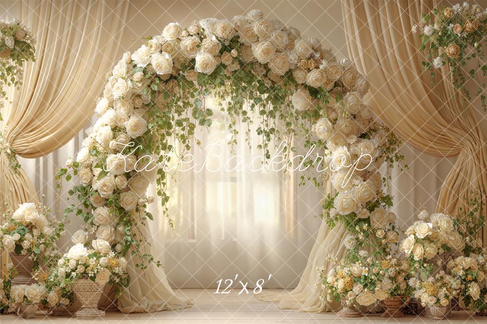 Kate Roses Arch Cream Fine Art Backdrop Designed by Emetselch - Image 8