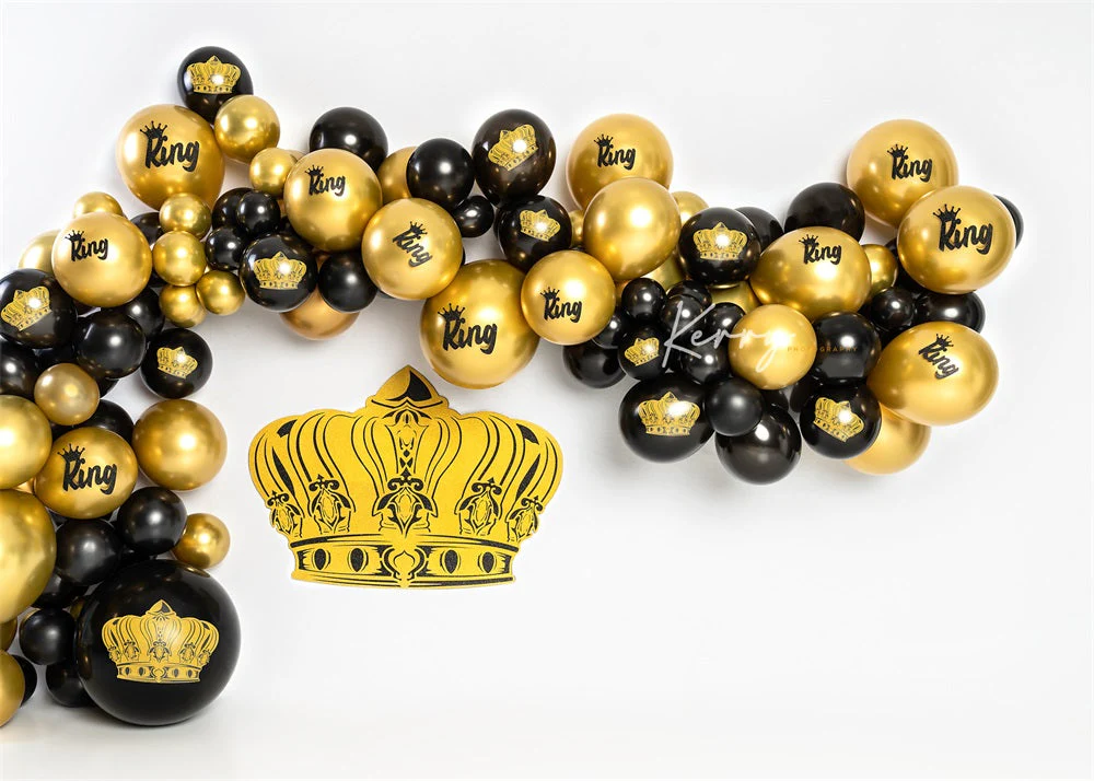 Kate Royal Crown King Gold Black Balloon Backdrop Designed by Kerry Anderson - Image 3