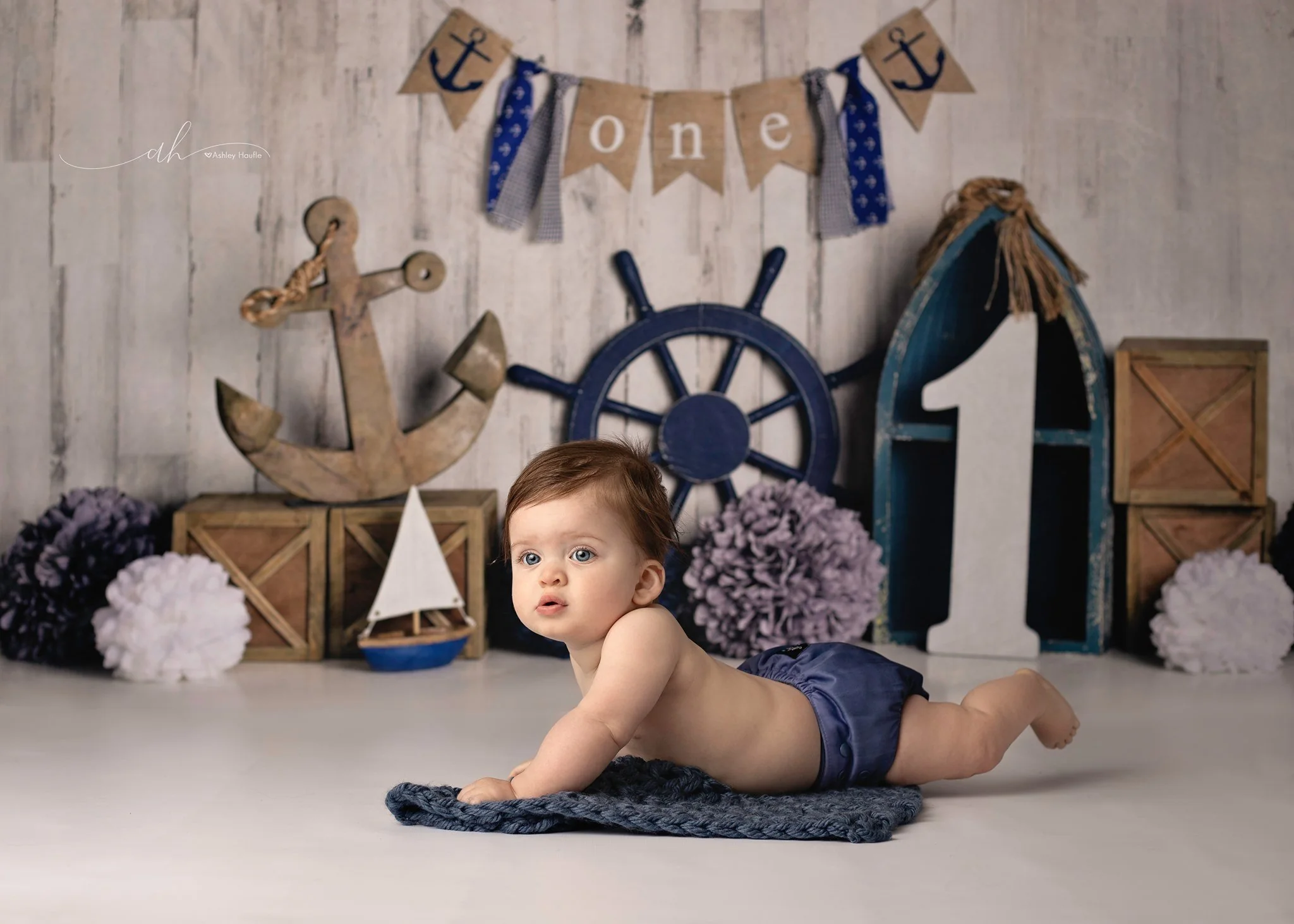 Kate Summer Sailor Children 1st Birthday Backdrop Designed by Mandy Ringe Photography - Image 3