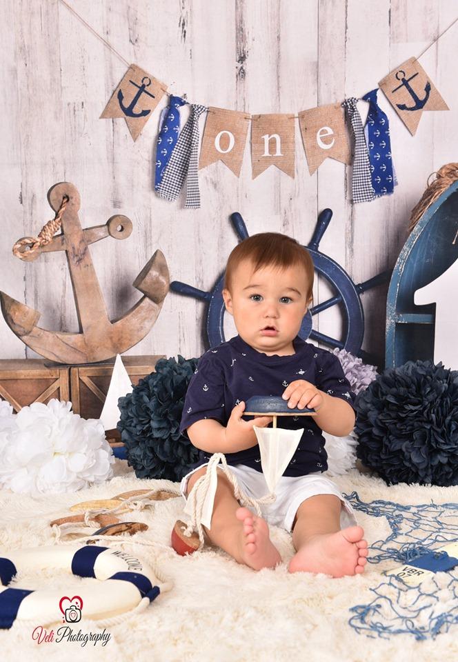 Kate Summer Sailor Children 1st Birthday Backdrop Designed by Mandy Ringe Photography - Image 4