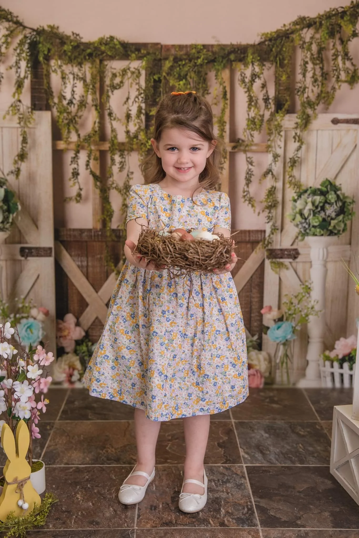 Kate Rustic Pastel Spring Floral Backdrop Designed by Mandy Ringe Photography - Image 3