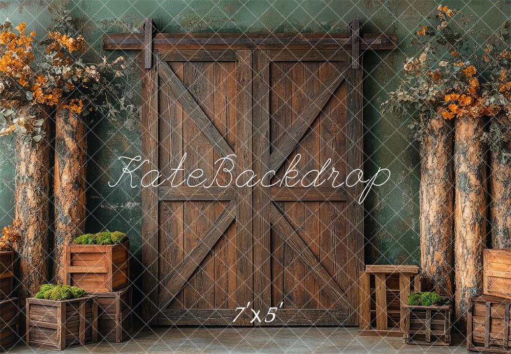 Kate Rustic Wooden Barn Door Backdrop Designed by Mini MakeBelieve - Image 2