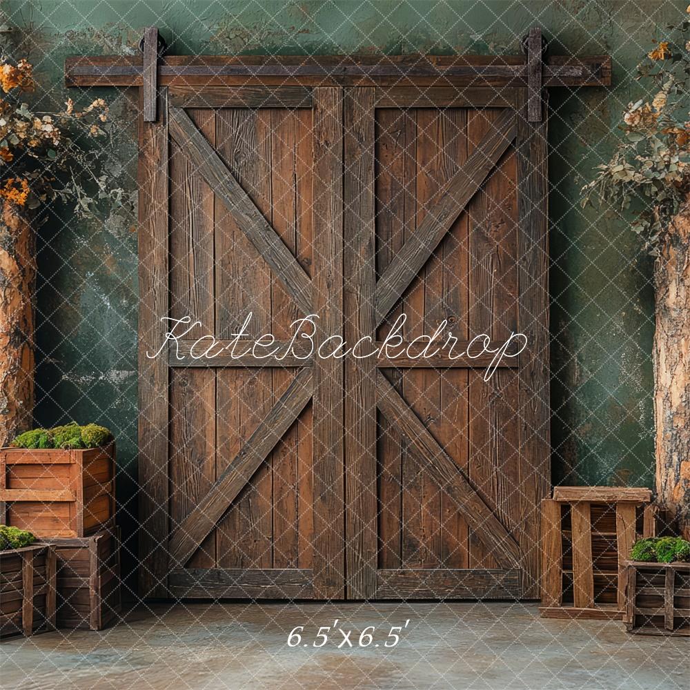 Kate Rustic Wooden Barn Door Backdrop Designed by Mini MakeBelieve - Image 6