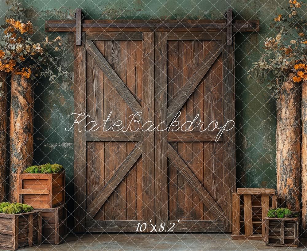 Kate Rustic Wooden Barn Door Backdrop Designed by Mini MakeBelieve - Image 8