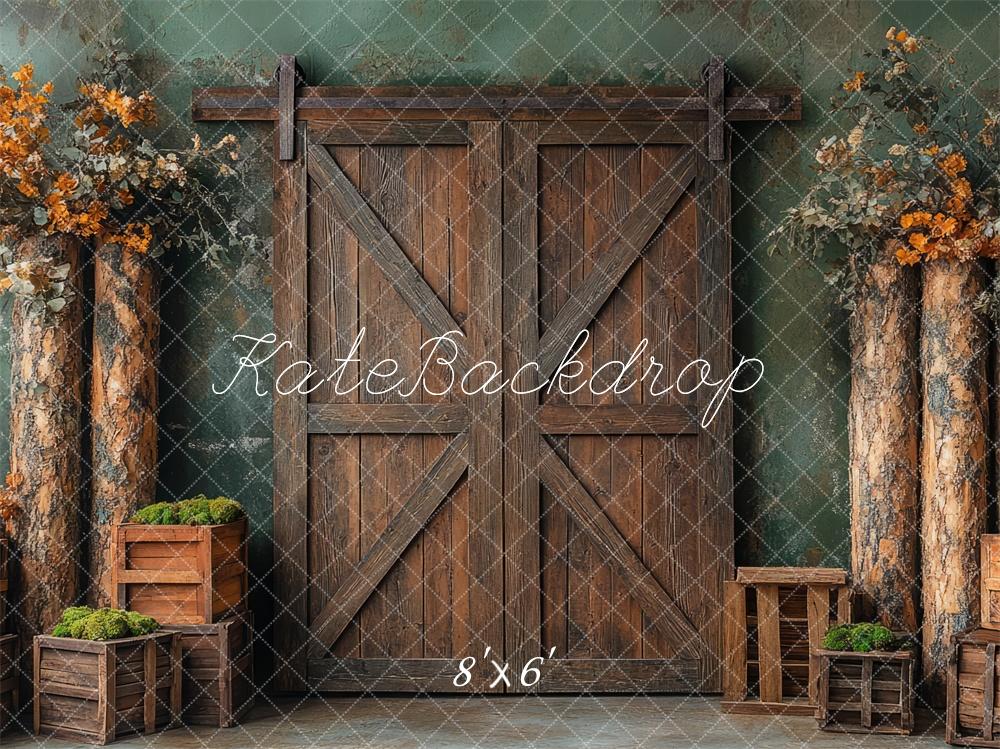 Kate Rustic Wooden Barn Door Backdrop Designed by Mini MakeBelieve - Image 9