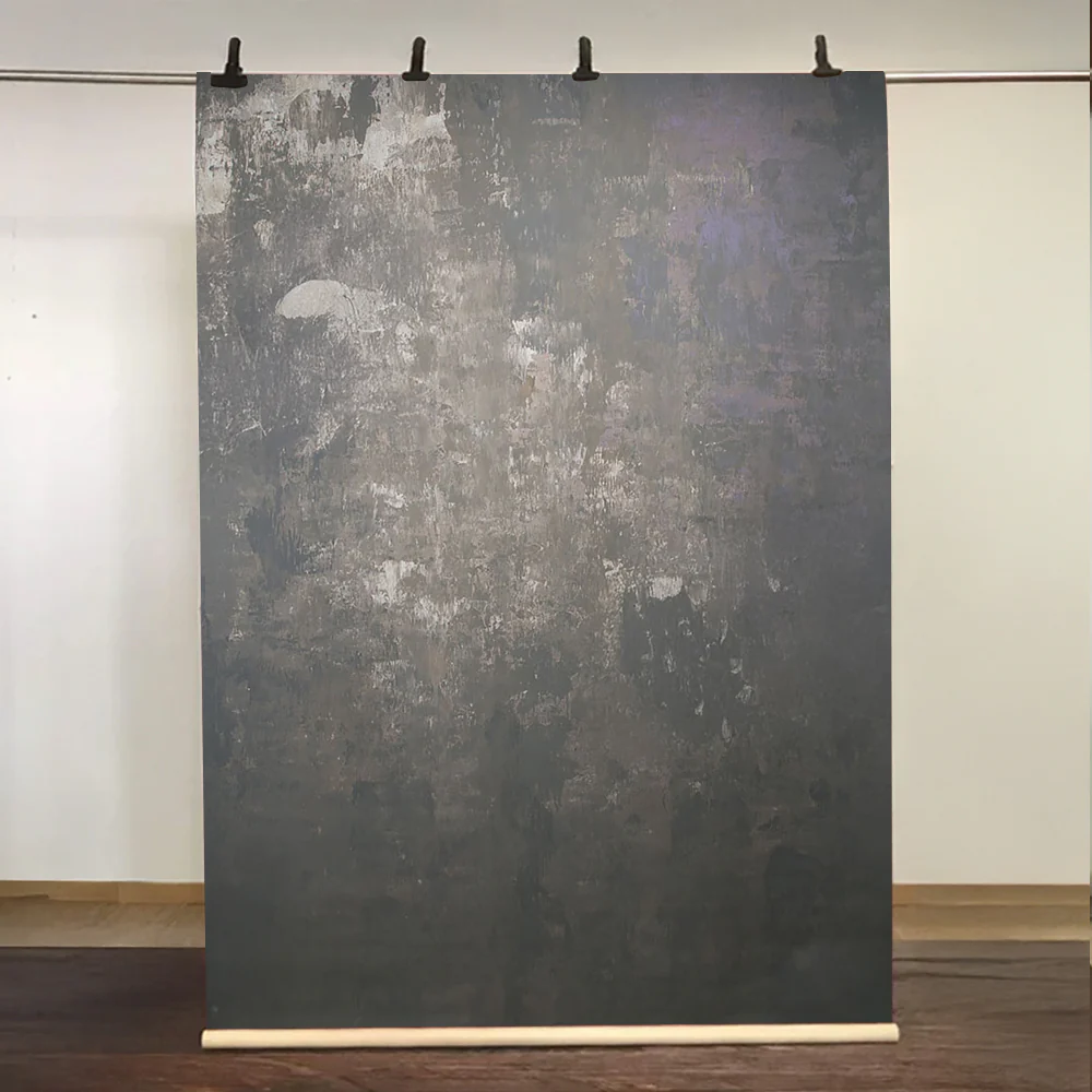 Kate Rusty Dark Abstract Texture Spray Painted Backdrop - Image 3
