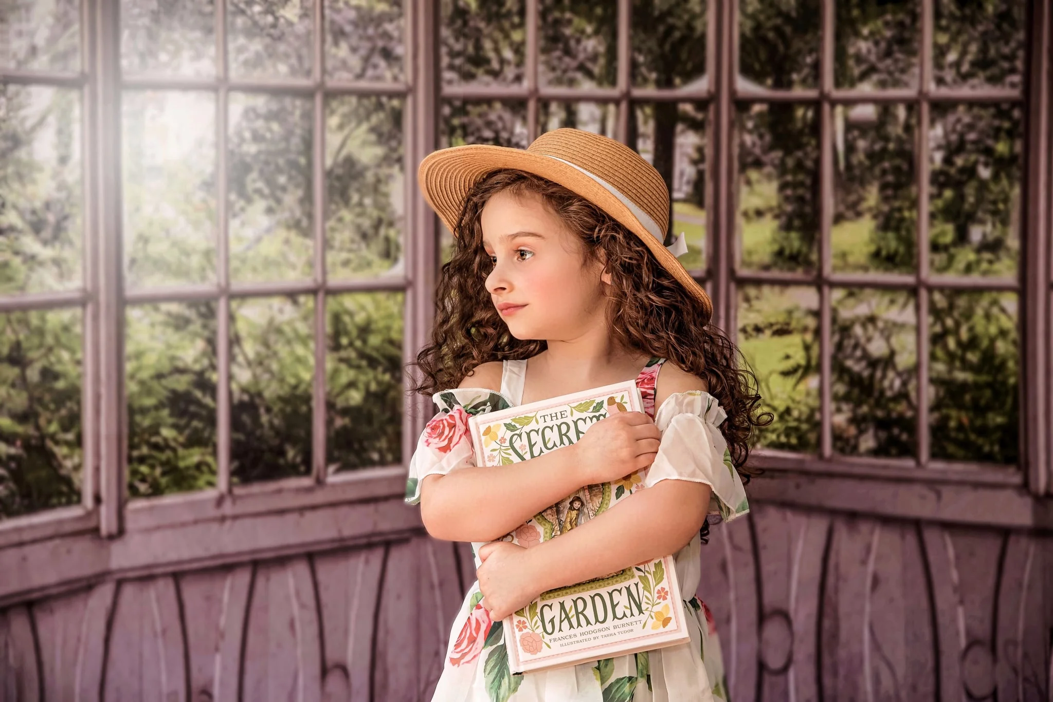 Kate Summer Scenery Window Backdrop Green Plants for Photography - Image 3