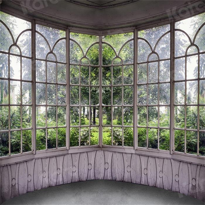 Kate Summer Scenery Window Backdrop Green Plants for Photography - Image 6