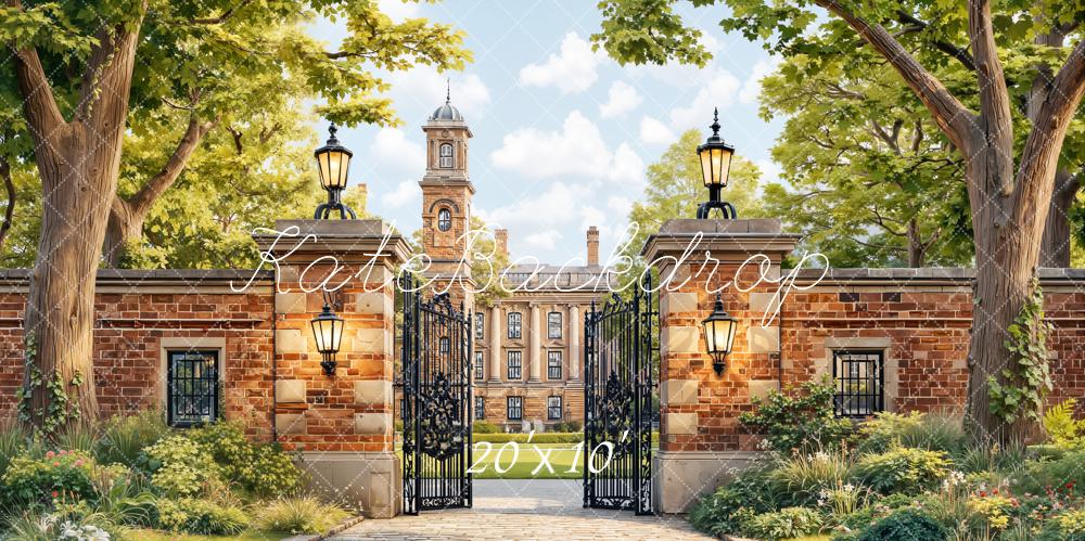 Kate Spring School Gate Cobblestone Pathway Backdrop Designed by Chain Photography - Image 8