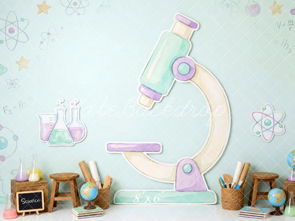 Kate Science Microscope Flasks Stars Backdrop Designed by Patty Robert - Image 3