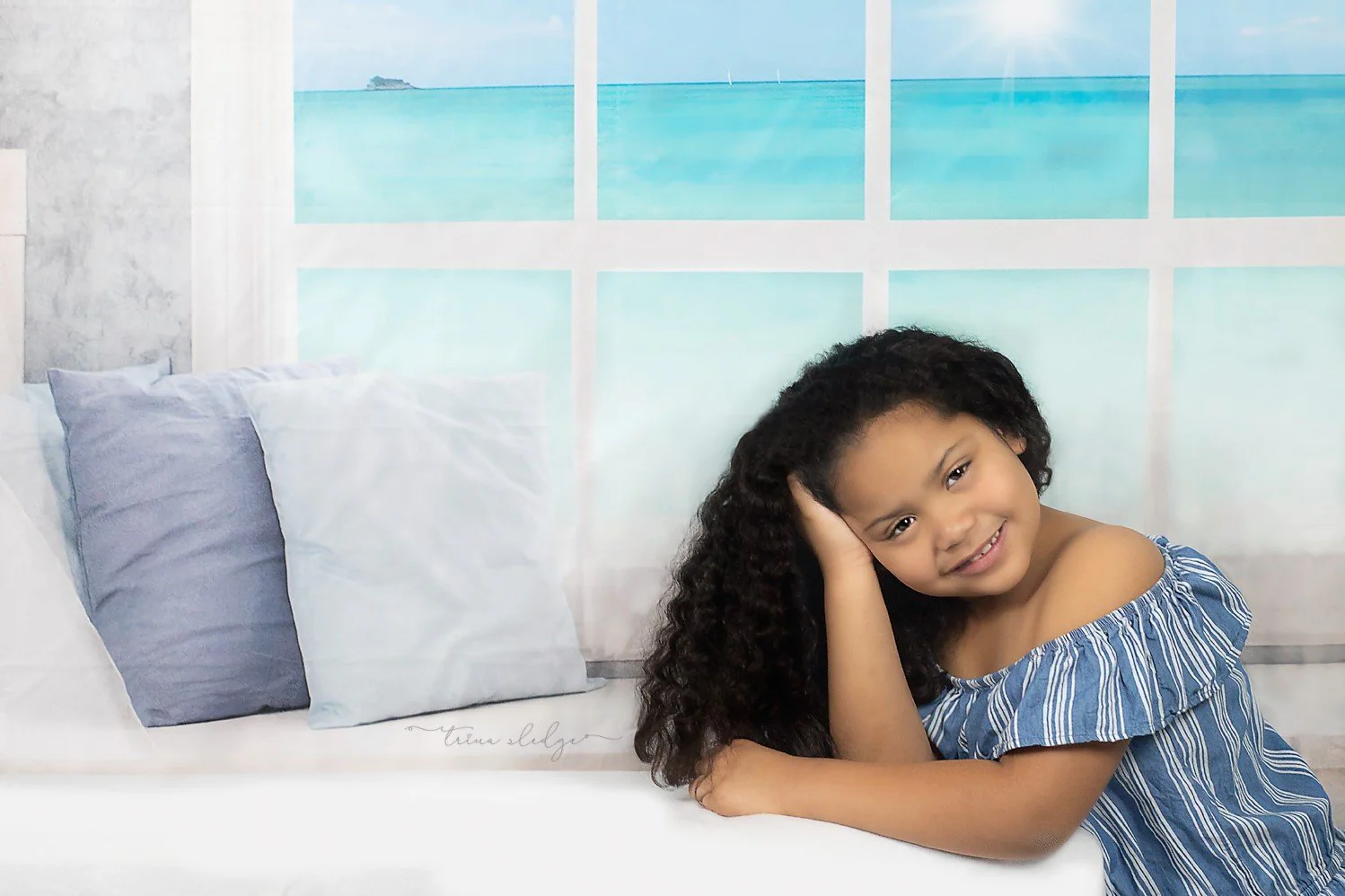 Kate Sea View Outside Window Summer Backdrop Designed by JFCC - Image 3