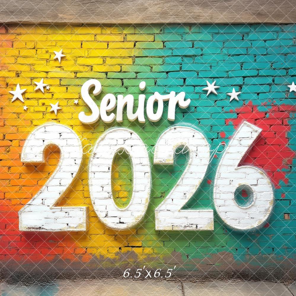 Kate Senior 2026 Brick Wall Graffiti Backdrop Designed by Laura Bybee - Image 2