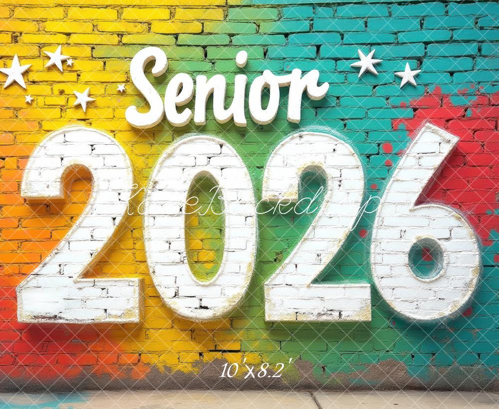 Kate Senior 2026 Brick Wall Graffiti Backdrop Designed by Laura Bybee - Image 6