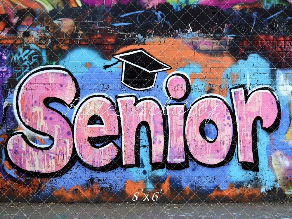 Kate Senior Graffiti Wall Graduation Backdrop Designed by Patty Robert - Image 3