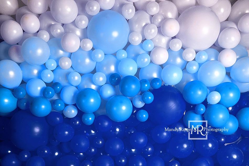 Kate Blue Balloon Wall Children Backdrop Designed by Mandy Ringe Photography - Image 2