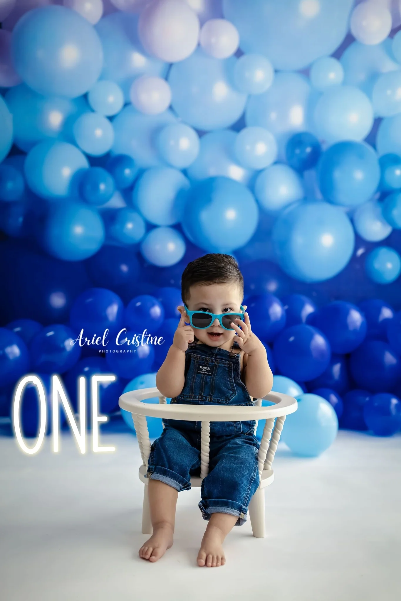 Kate Blue Balloon Wall Children Backdrop Designed by Mandy Ringe Photography - Image 4