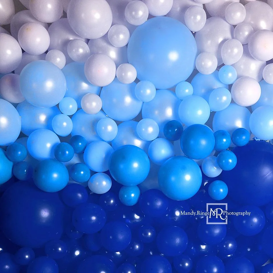 Kate Blue Balloon Wall Children Backdrop Designed by Mandy Ringe Photography - Image 7