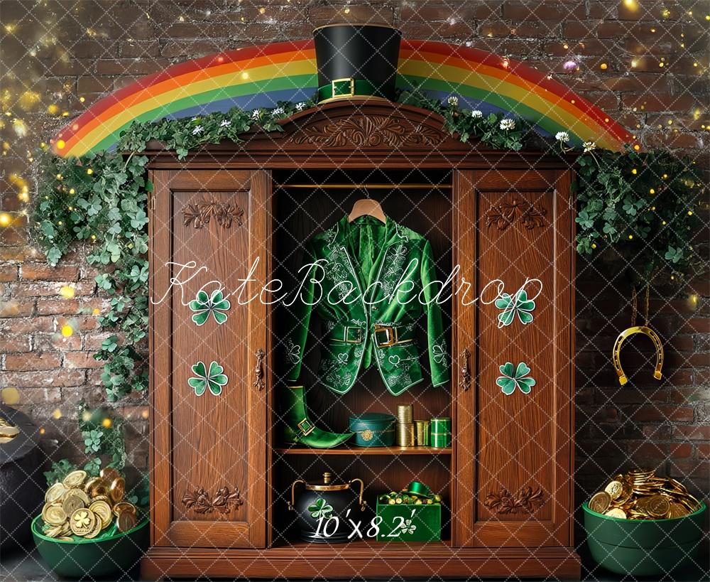 Kate Shamrock Leprechaun Rainbow Closet Backdrop Designed by Mini MakeBelieve - Image 7