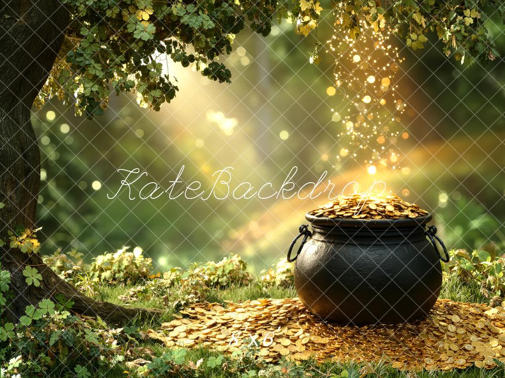 Kate Shamrock Pot Of Gold Forest Backdrop Designed by Chain Photography - Image 3