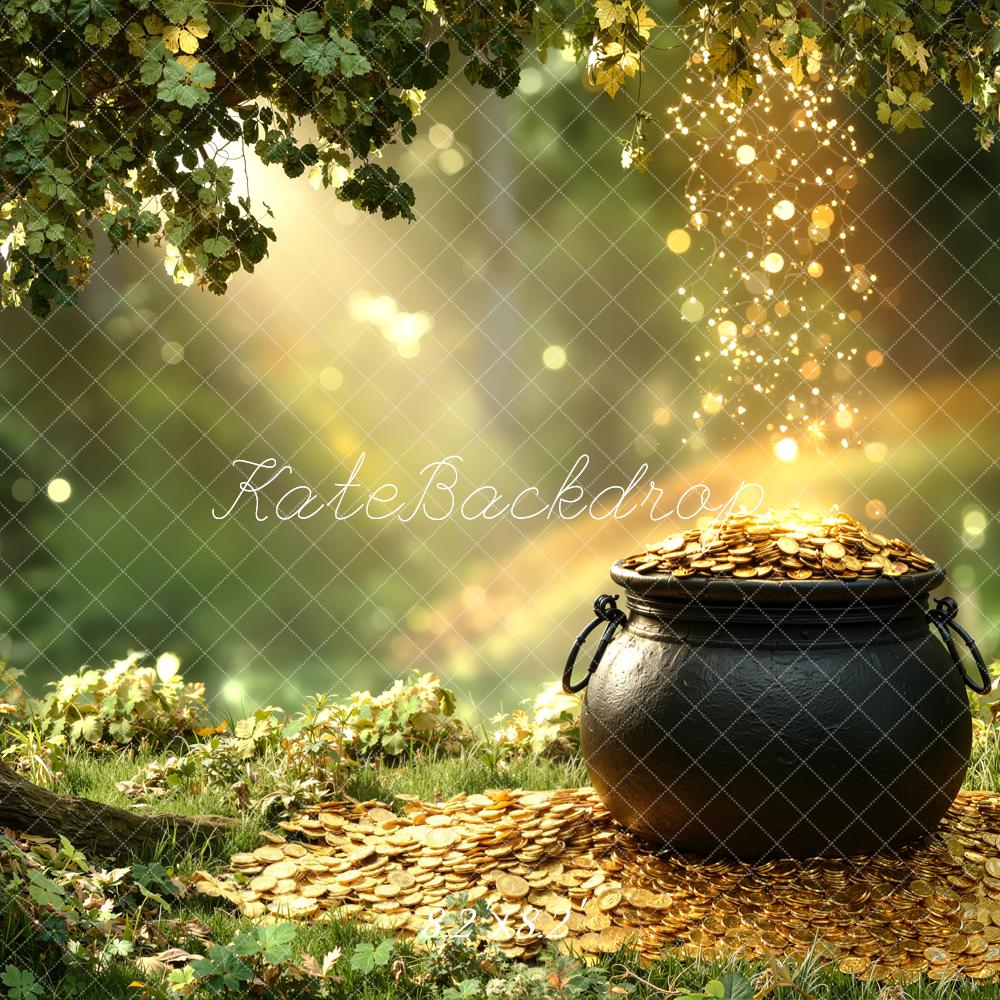 Kate Shamrock Pot Of Gold Forest Backdrop Designed by Chain Photography - Image 5