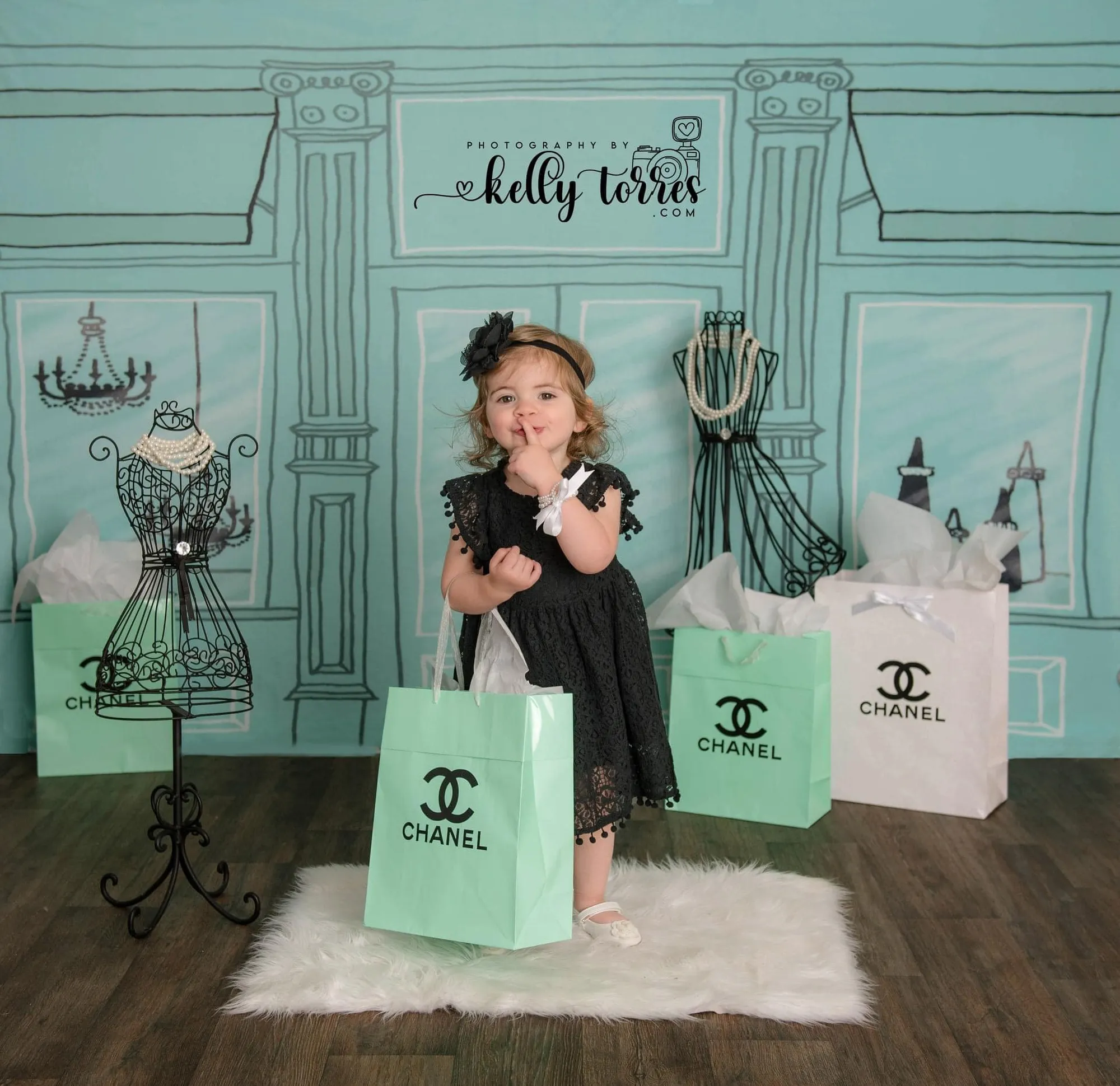 Kate Shopping Spree Storefront Fleece Backdrop Designed by Mandy Ringe Photography - Image 3