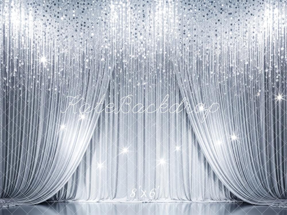 Kate Silver Curtain Sparkle Glitter Backdrop Designed by Patty Robert - Image 3