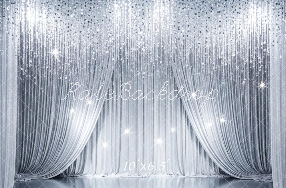Kate Silver Curtain Sparkle Glitter Backdrop Designed by Patty Robert - Image 4