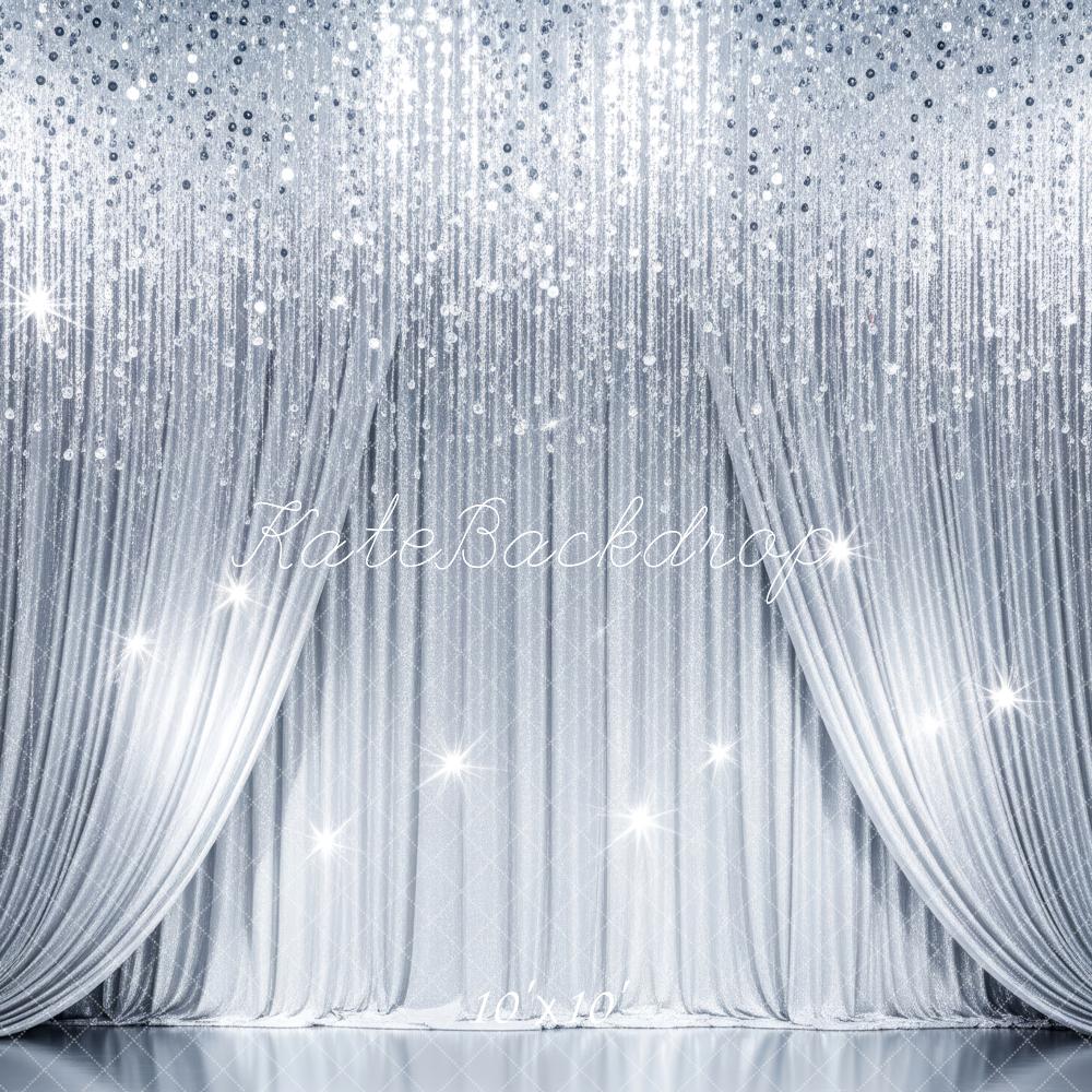 Kate Silver Curtain Sparkle Glitter Backdrop Designed by Patty Robert - Image 7