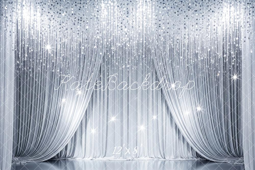 Kate Silver Curtain Sparkle Glitter Backdrop Designed by Patty Robert - Image 8