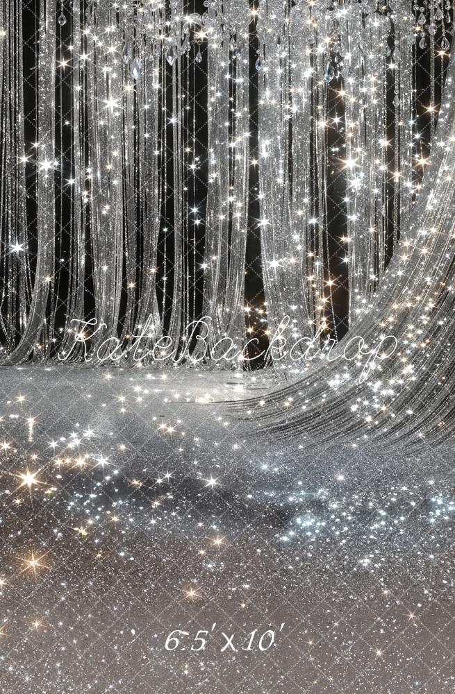 Kate Silver Glitter Crystal Curtain Sparkle/bokeh  Wedding Backdrop Designed by Chain Photography - Image 6