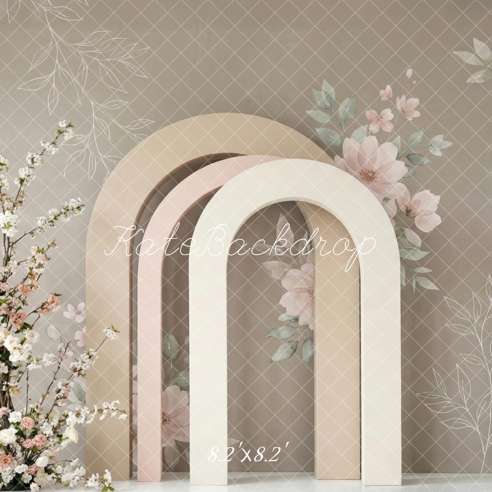 Kate Simple Arch Blossoms Taupe Backdrop Designed by Patty Robert - Image 5