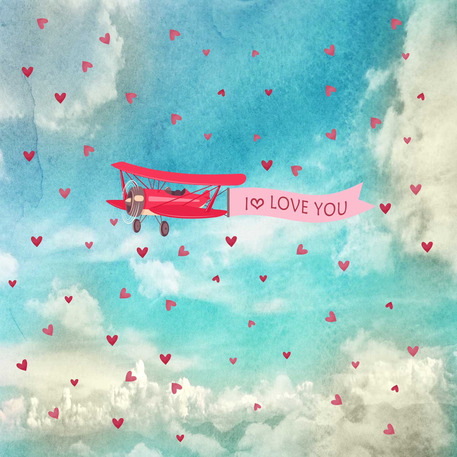 Kate Sky Love Plane Backdrop for Valentines designed by Jerry_Sina - Image 5