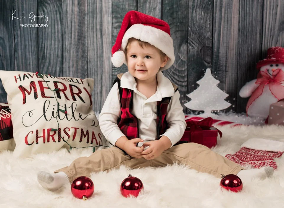 Kate Snowflake Decoration Gray Wooden Background for Christmas Photography - Image 4