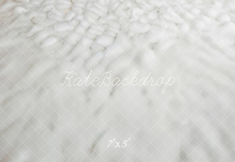 Kate Snowy Ground Texture White Floor Backdrop Designed by Emetselch